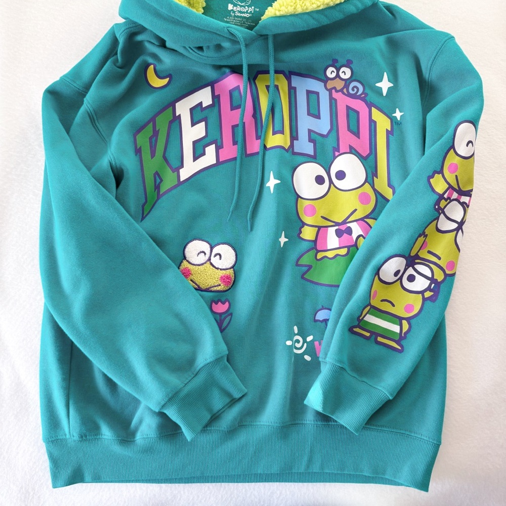 Keroppi by Sanrio Sherpa Hood Hoodie